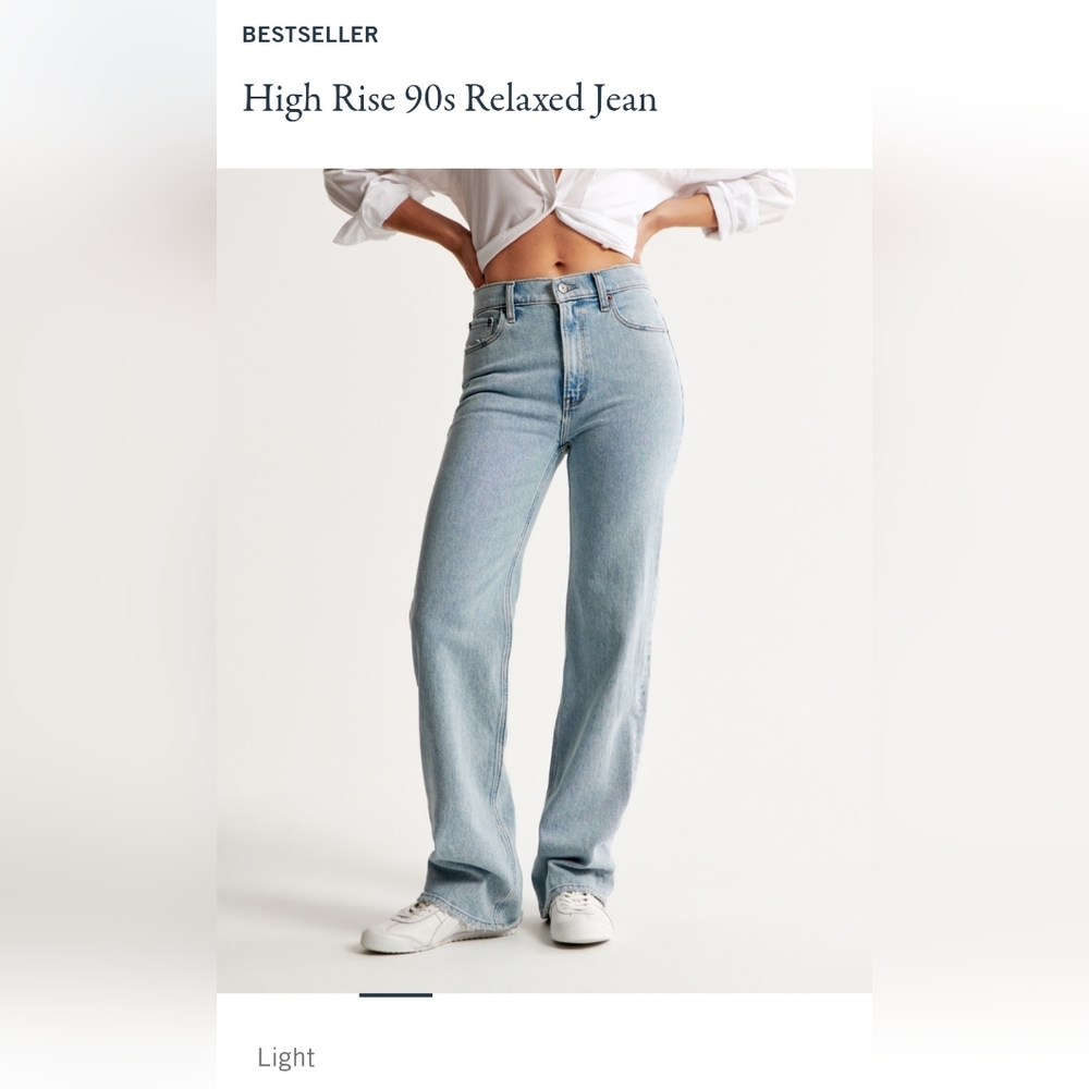 Abercrombie High Rise 90s Relaxed Straight Jeans